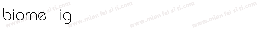 biorne light字体转换